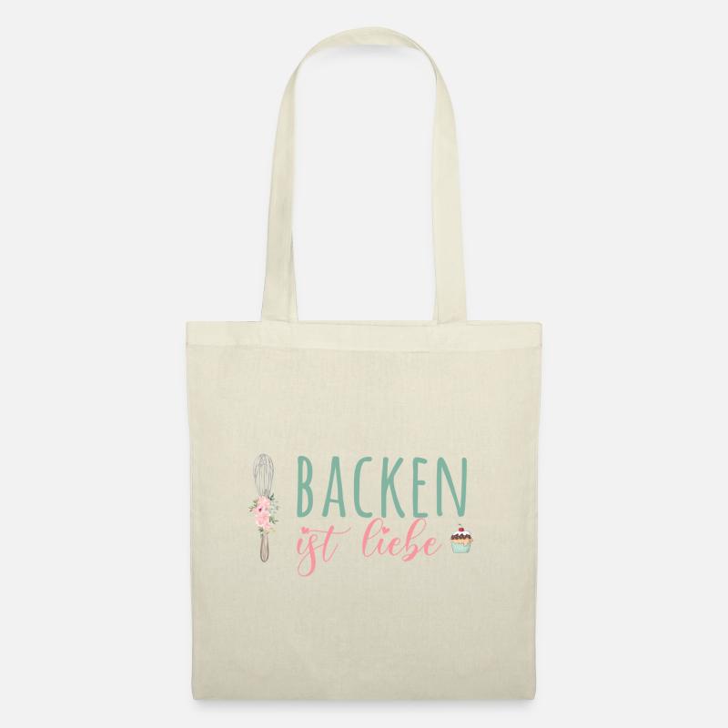 Backen ist Liebe! - Stoffbeutel - Natur