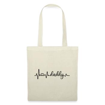 Baby love Daddy father his son daughter heartbeat - Tote Bag - nature - Back