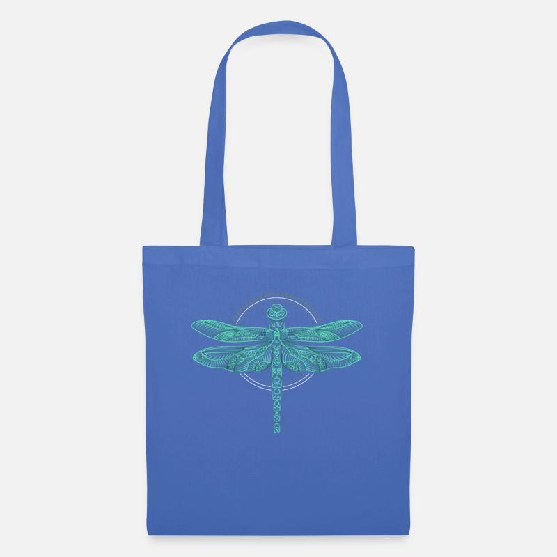 Cool Thin Line Dragonfly Drawing - Tote Bag - light blue