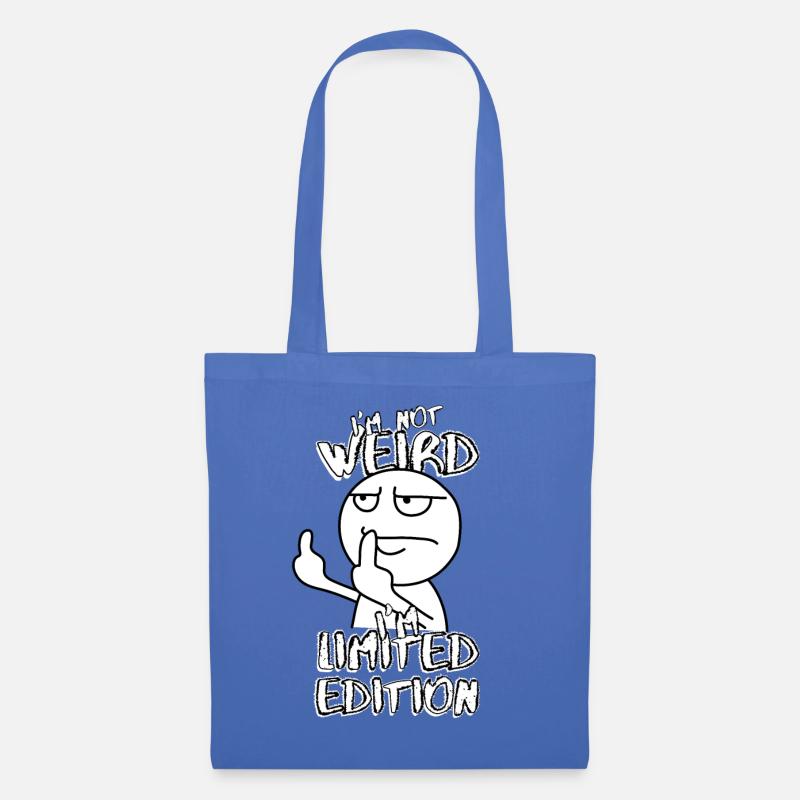 Cartoon Mittelfinger - Limited Edition - Spruch - Stoffbeutel - Hellblau