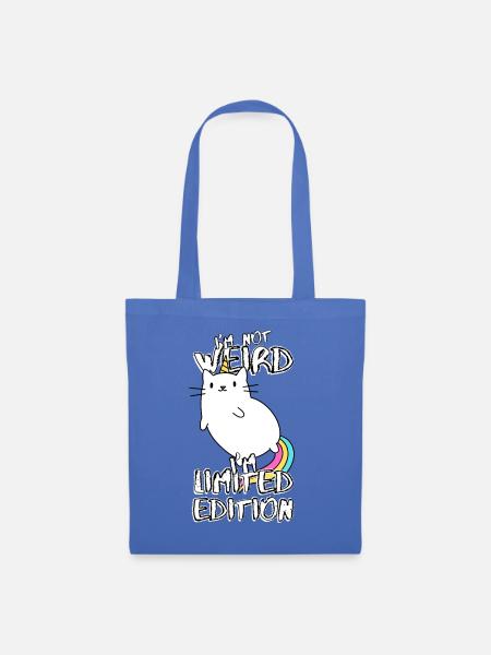 Kittycorn Cartoon Einhorn-Katze - Limited Edition - Stoffbeutel - Hellblau