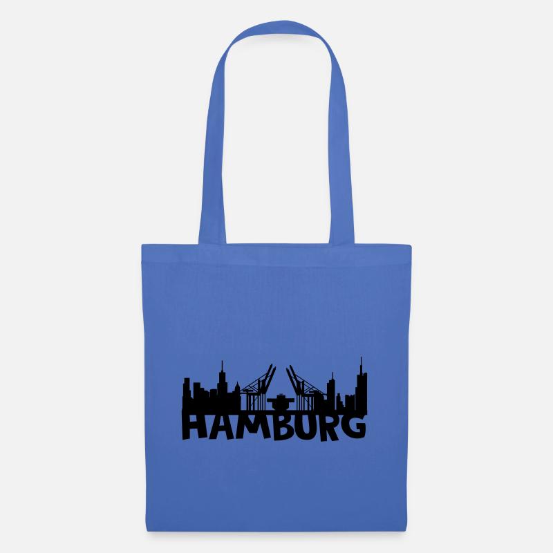 Hamburg Skyline - Stoffbeutel - Hellblau