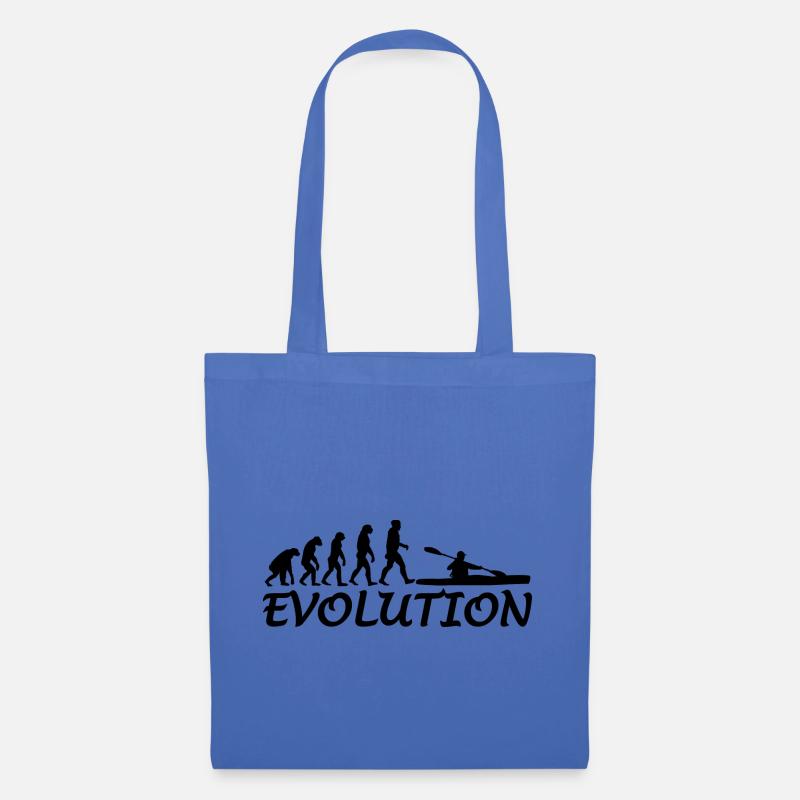 Evolution Kajak Kanu Kanuten paddeln Geschenk idee - Stoffbeutel - Hellblau