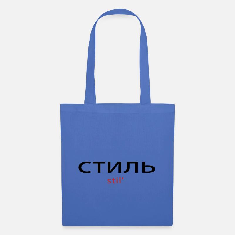 Russisch mit Stile - Stoffbeutel - Hellblau