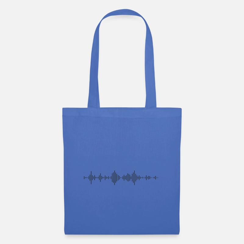 Beat Waveform DJ Music Dance Techno Beats - Stoffbeutel - Hellblau
