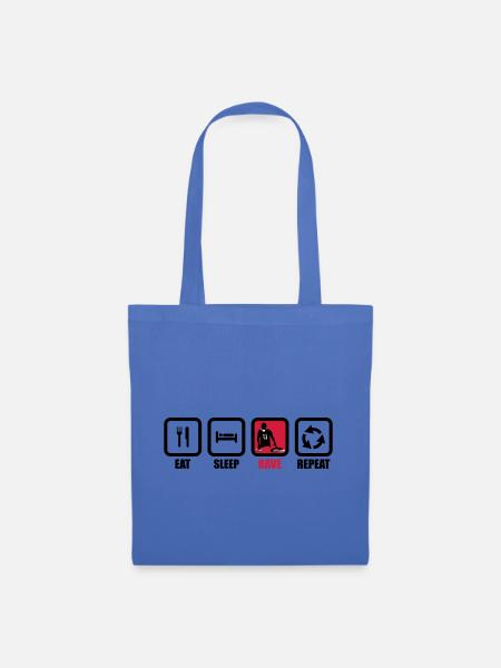 eat sleep rave, DJ, dj, electro, clubbing, clubber - Tote Bag - light blue