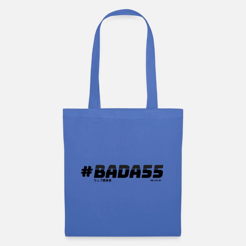 Badass web developer - #BADA55 (Monochrome, Light) - Tote Bag - light blue