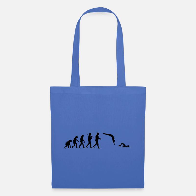Swimmer Shirt · Darwin's Evolution · Gift - Tote Bag - light blue