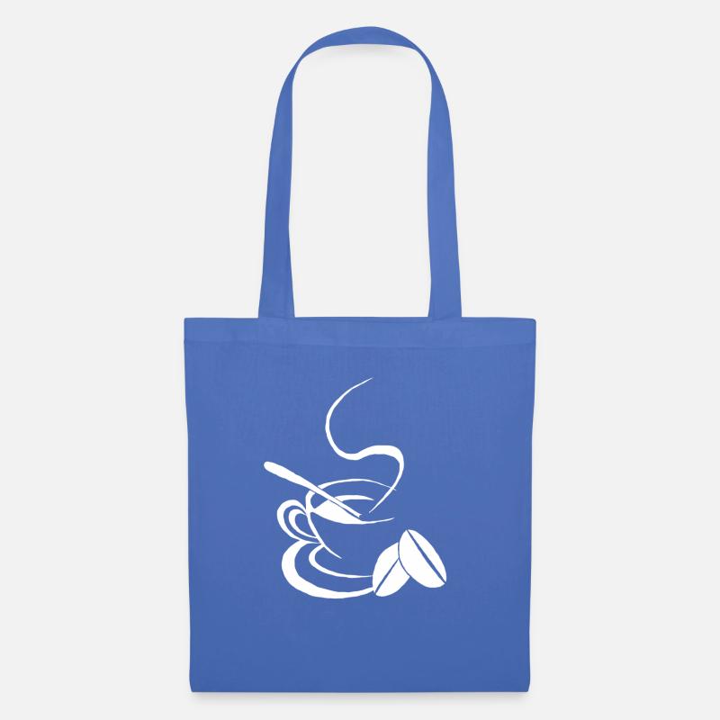 kaffee, milchkaffee, koffein, Sucht, Espresso - Stoffbeutel - Hellblau