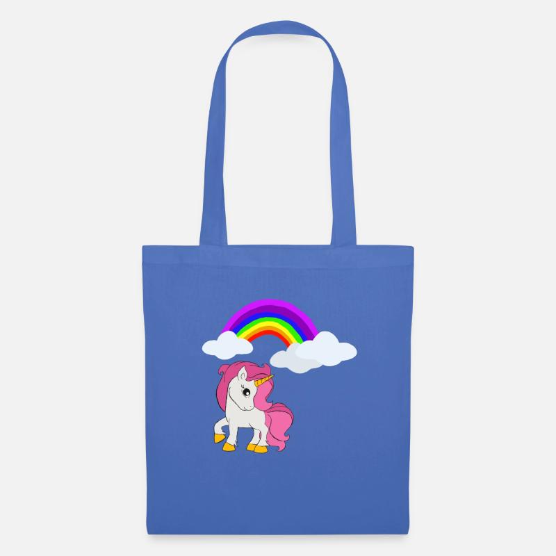 Einhorn Regenbogen Mädchen Unicorn Tochter - Stoffbeutel - Hellblau