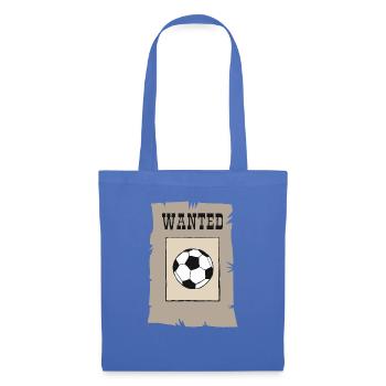 wanted Football will Fußball Fussball Soccer Ball - Stoffbeutel - Hellblau - Vorne