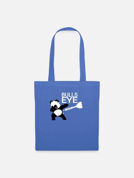 Panda Dart dabbing Pandababy Darts Darten Bullseye - Stoffbeutel - Hellblau