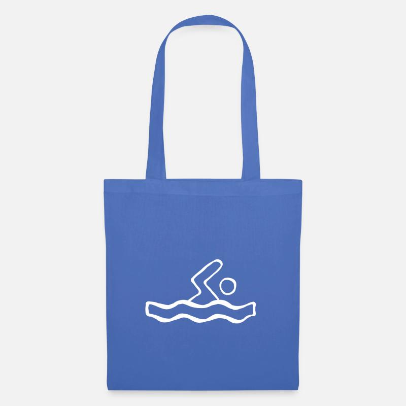 Schwimmen Schwimmer Geschenk - Stoffbeutel - Hellblau
