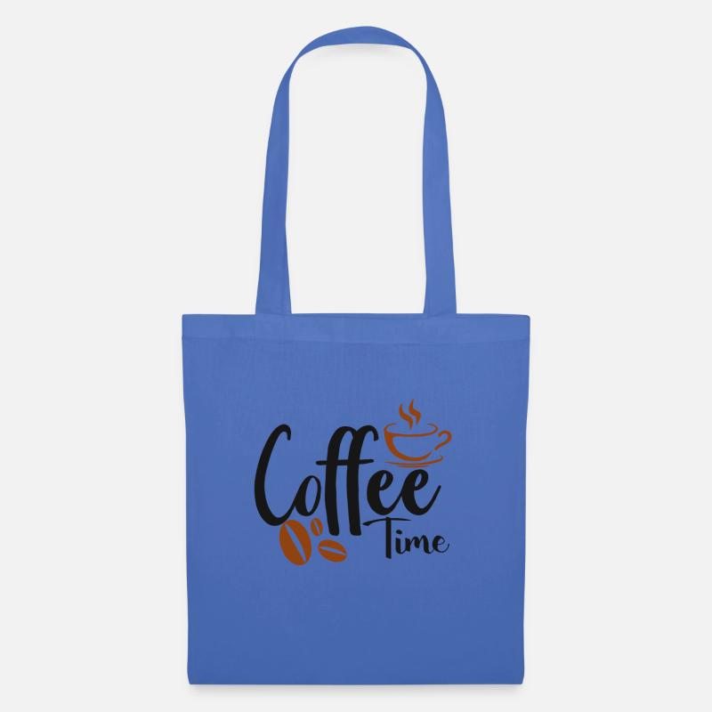 Kaffeebohne Tasse Koffein Geschenk Coffee Kaffee - Stoffbeutel - Hellblau