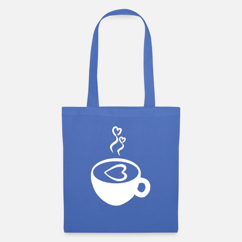 Kaffeebohne Kaffee Tasse Coffee Koffein Geschenk - Stoffbeutel - Hellblau