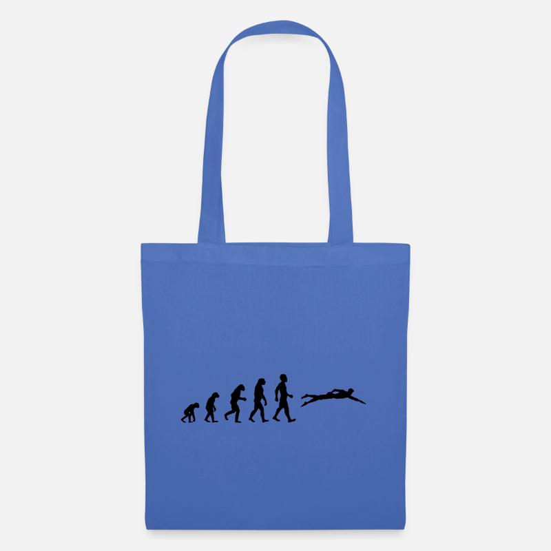 Evolution motif as a gift for swimmers - Tote Bag - light blue