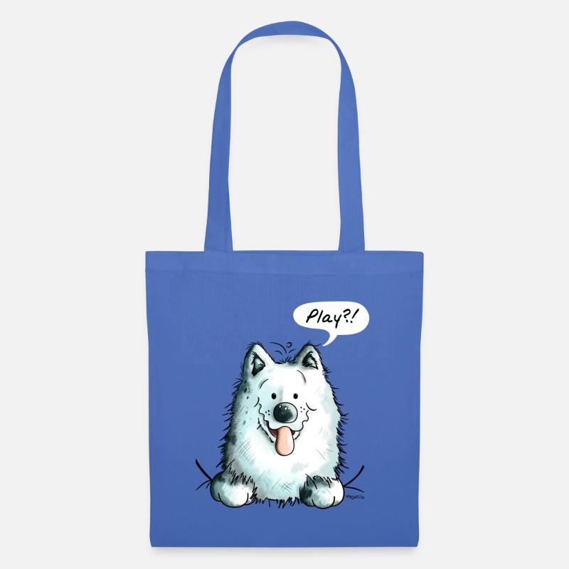 Samoyed Play - Samoyeds - Sabaka - Sobaka - Tote Bag - light blue