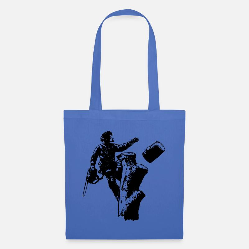 Arborist/Baumkletterer (Silhouette) - Stoffbeutel - Hellblau