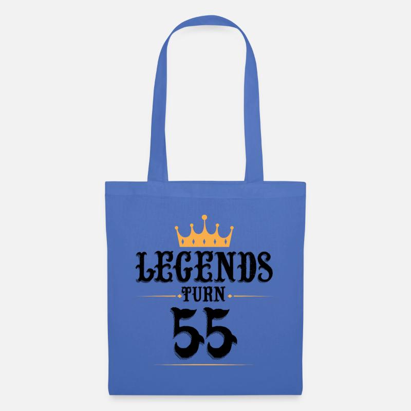 55 Geburtstag, Legenden werden 55 - Stoffbeutel - Hellblau