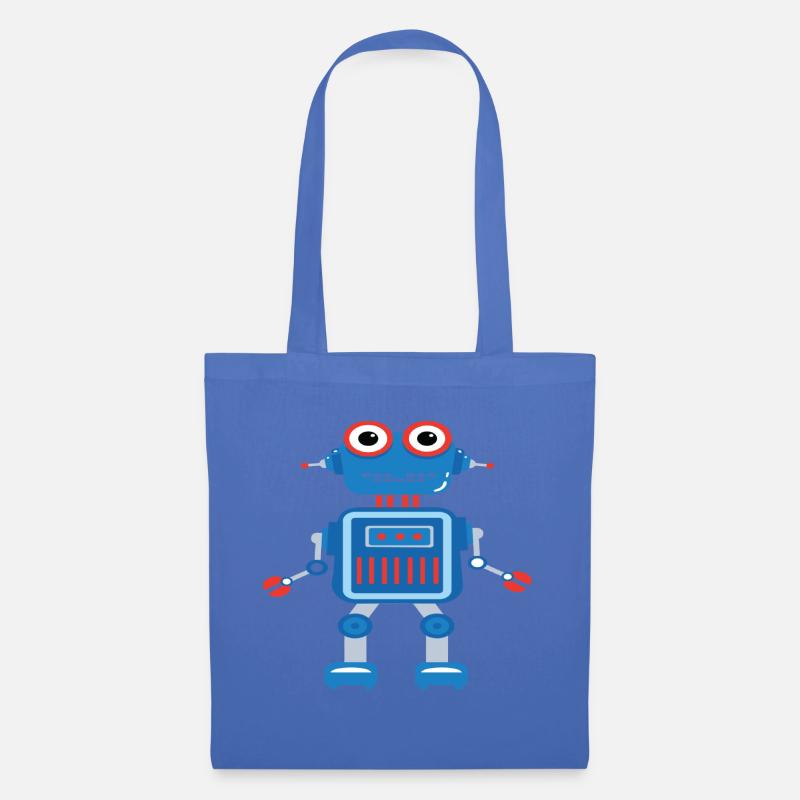 Funky Roboter - Stoffbeutel - Hellblau