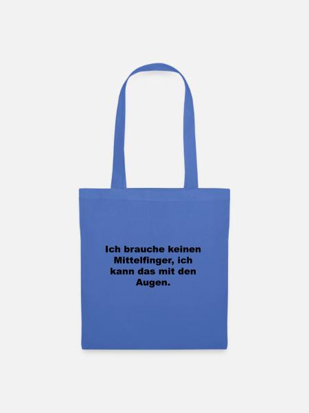 Lustiger Spruch - Stoffbeutel - Hellblau