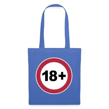 18+ / 18 / 18. / Achtzehn / Geburtstag / 3c - Stoffbeutel - Hellblau - Vorne