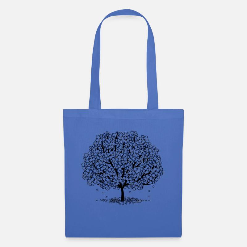 Blühender Baum - Stoffbeutel - Hellblau