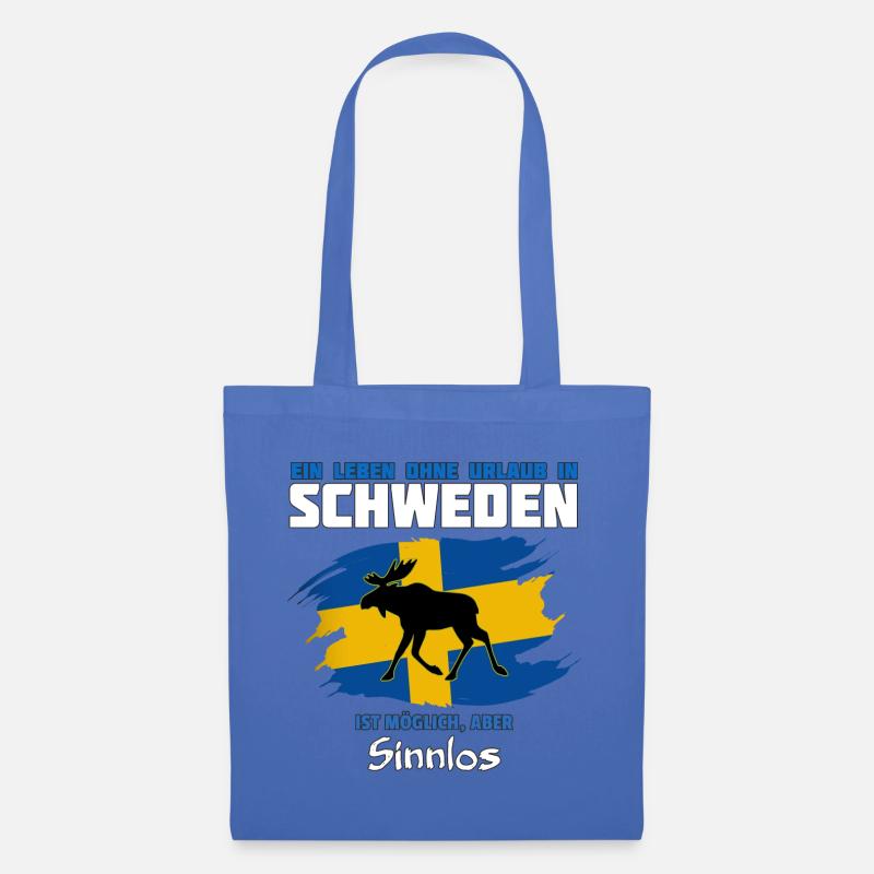 Schweden Meme Design mit Elchsilhouette - Stoffbeutel - Hellblau