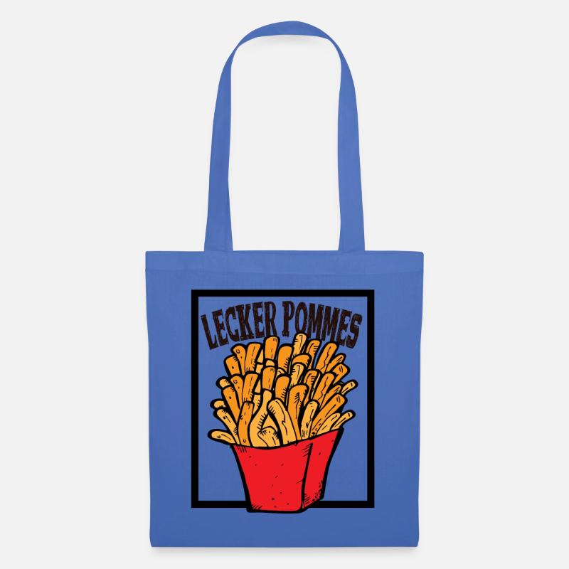 Lecker Pommes - Stoffbeutel - Hellblau