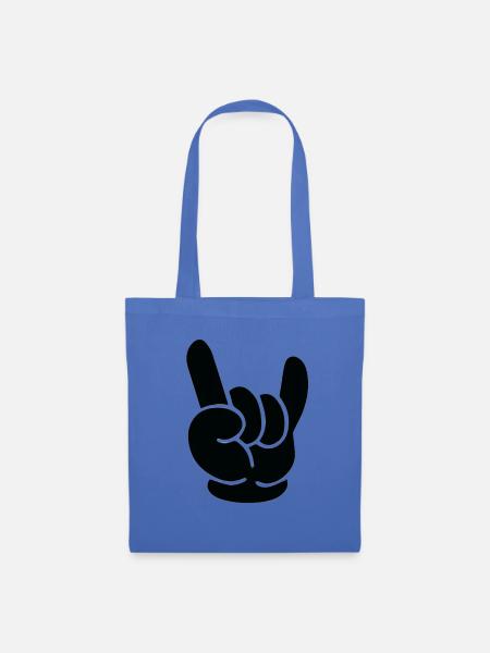 Rock 'n Roll Hand Heavy Metal Hard Rock - Stoffbeutel - Hellblau