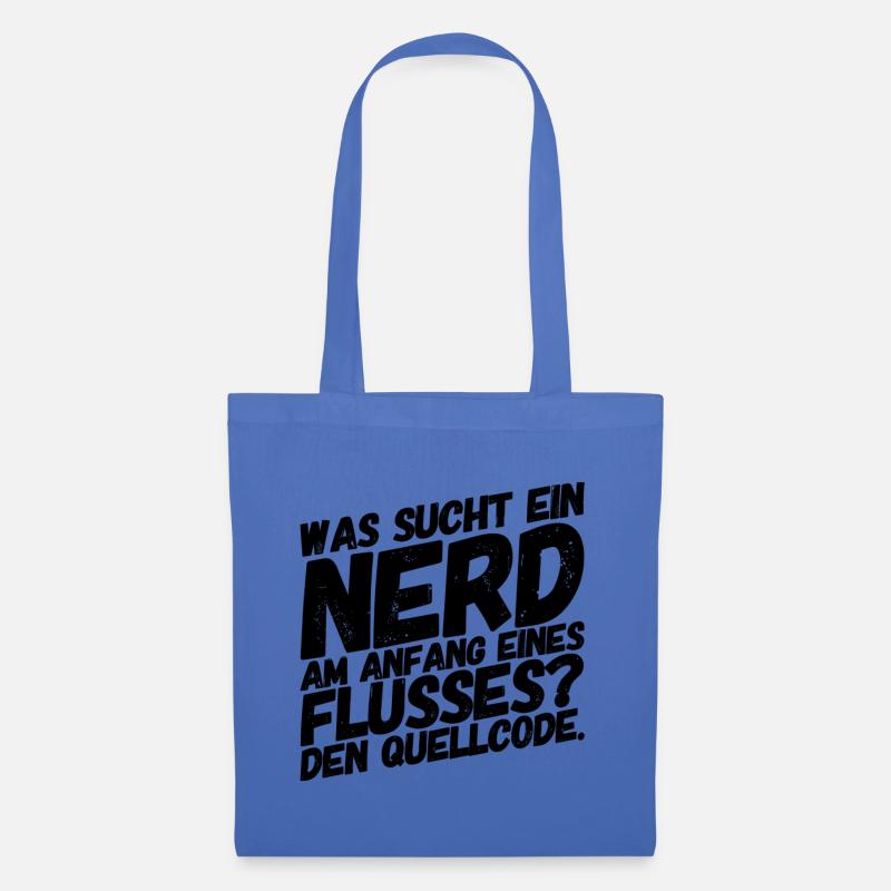 Nerd Nerdy Geek Lustige Sprüche Quellcode - Stoffbeutel - Hellblau