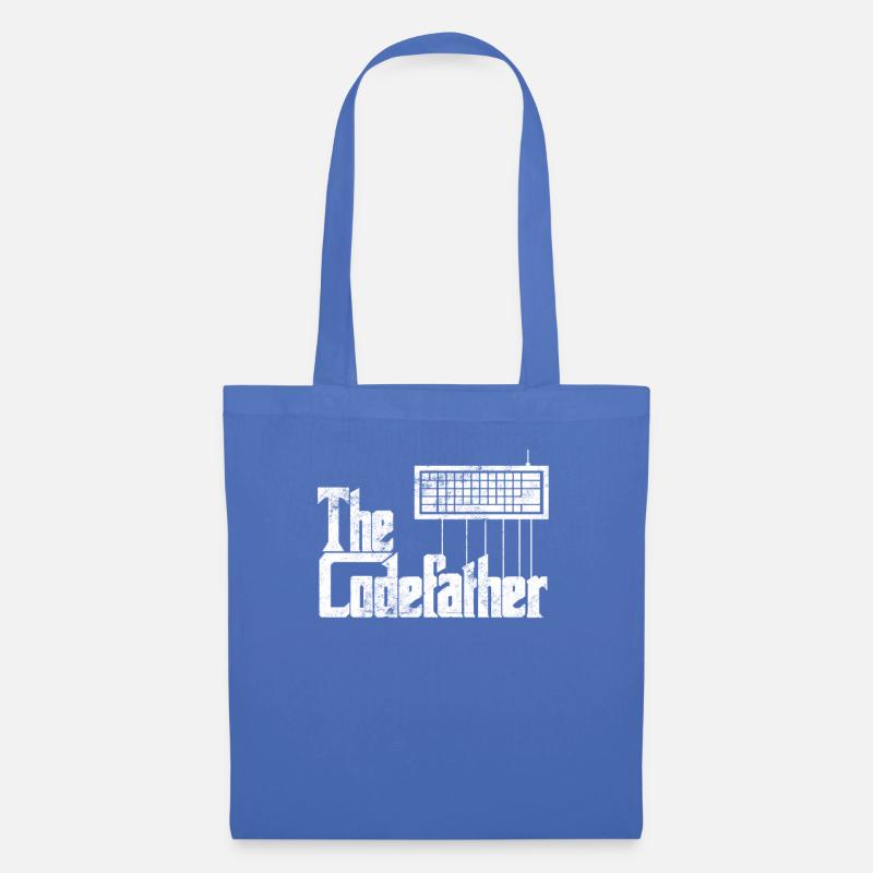 Funny programmer design The Codefather graphic - Tote Bag - light blue
