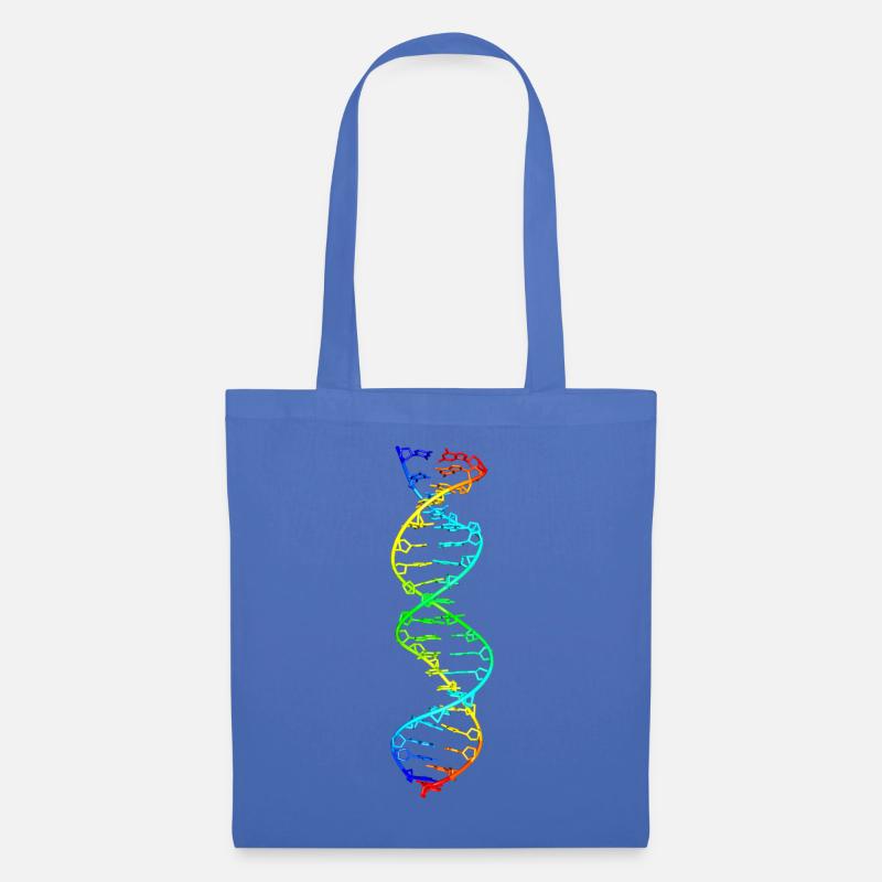buntes Deoxyribonukleinsäure DNA-Molekül Modell - Stoffbeutel - Hellblau