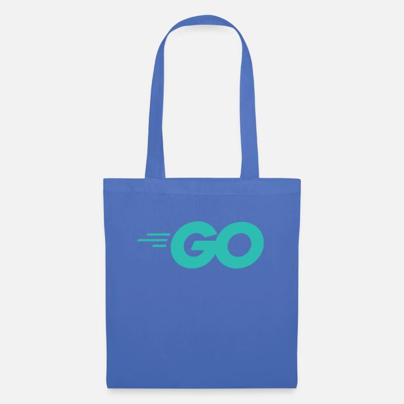 Go Programmiersprache mit Go Logo Go - Stoffbeutel - Hellblau