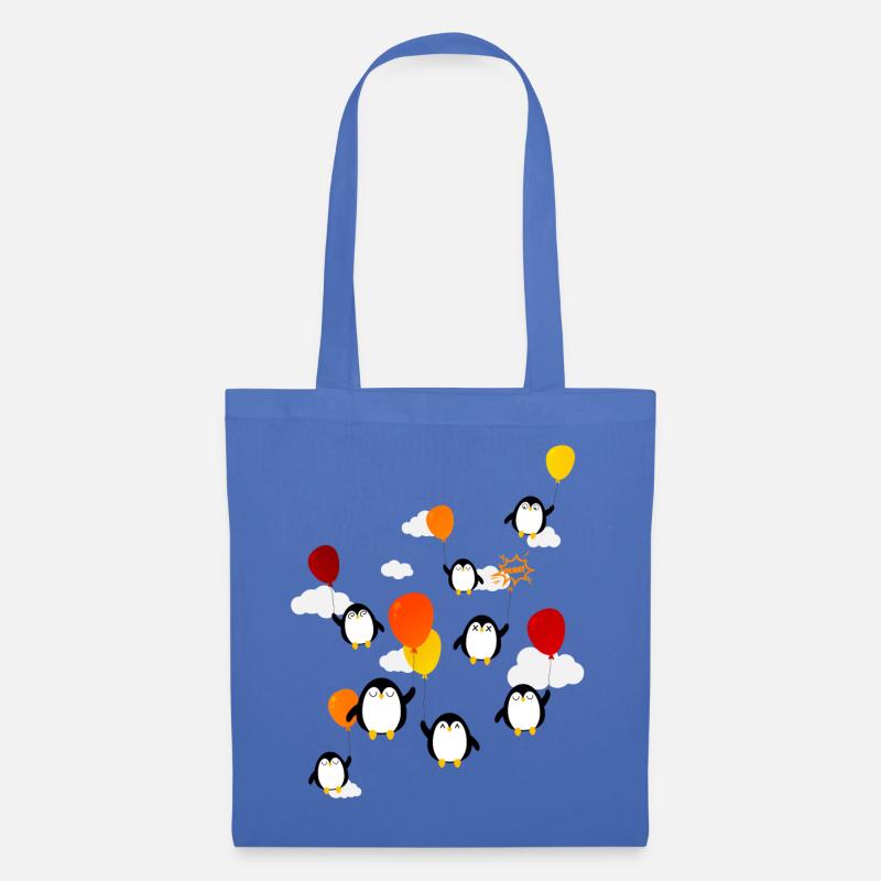 Pinguine (Luftballons) - Stoffbeutel - Hellblau