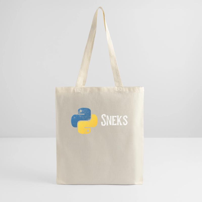 Funny Python Programmer Programming Distressed Tote Bag