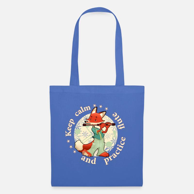 Keep calm practice flute flute fox - Tote Bag - light blue