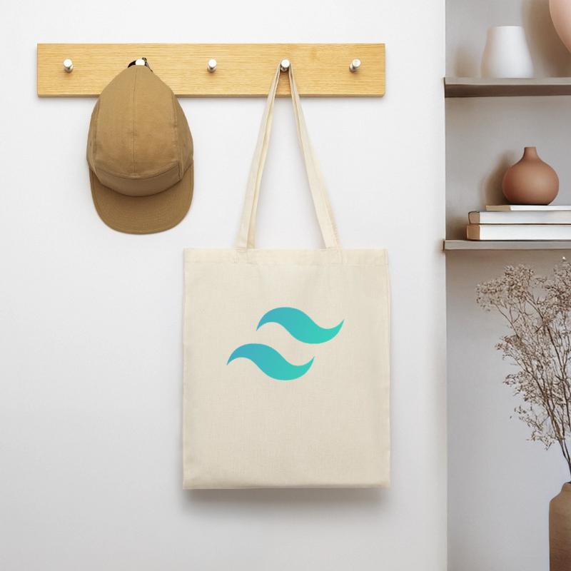 Tailwind CSS Mark - CSS Framework Programmer Coder Tote Bag