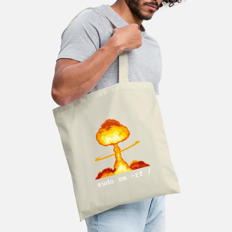 Linux Funny Linux Command Sudo RM RF for Men Tote Bag