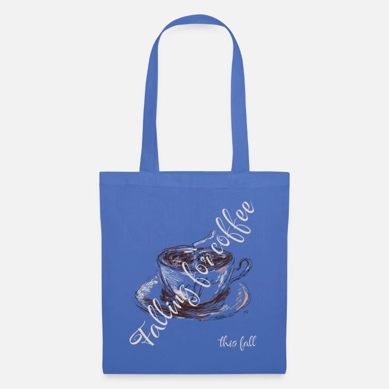 Falling for Coffee - Herbstliebe - Stoffbeutel - Hellblau