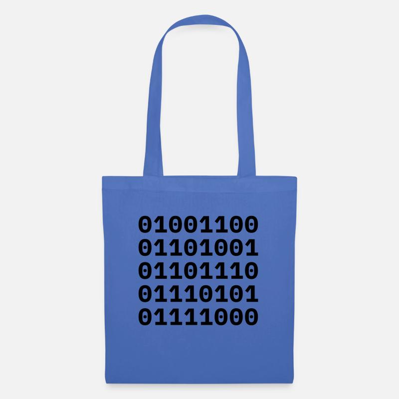 "LINUX" en code binaire. - Sac en tissu - bleu pâle