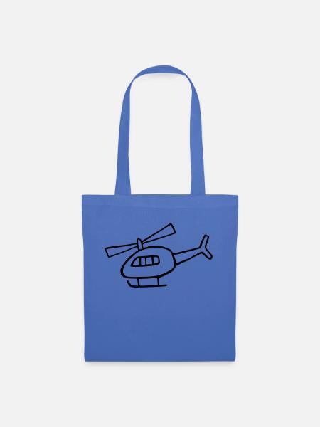 Hubschrauber - Stoffbeutel - Hellblau
