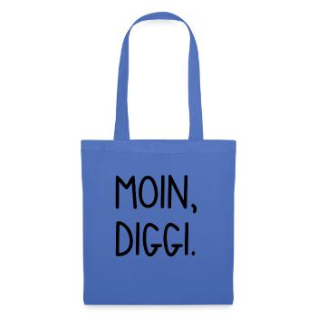 Moin, Diggi. - Stoffbeutel - Hellblau - Vorne
