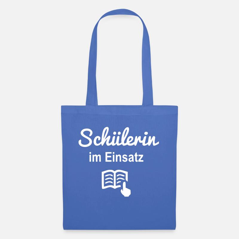 Schülerin im Einsatz - Stoffbeutel - Hellblau