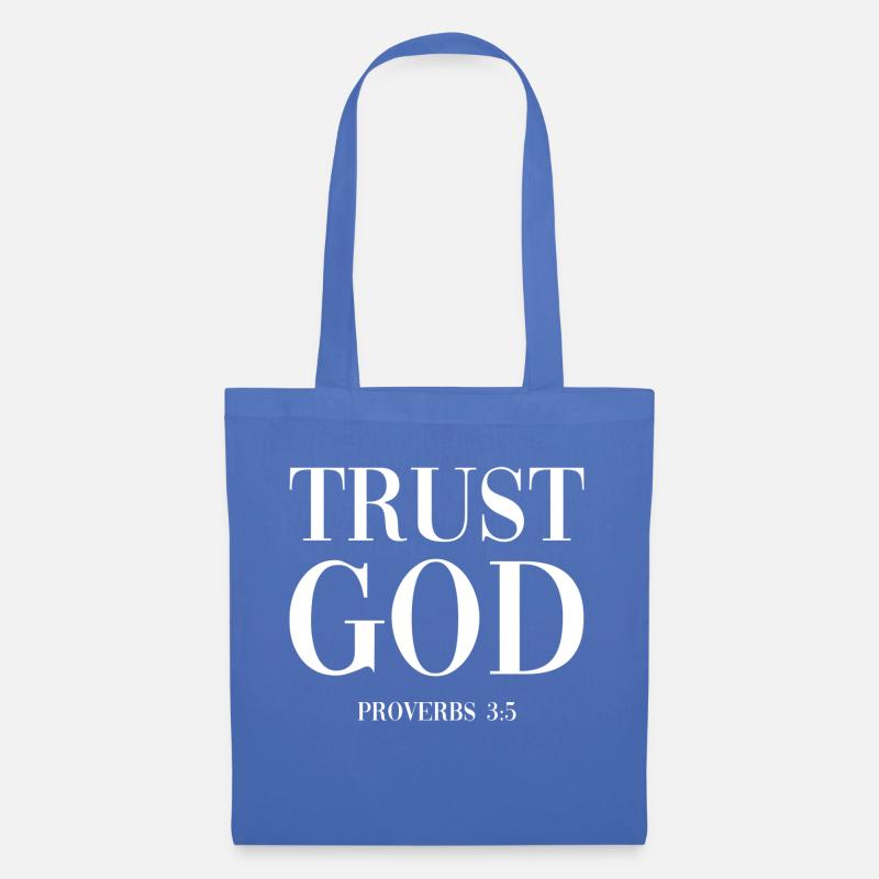 trust god - christliches design - Stoffbeutel - Hellblau