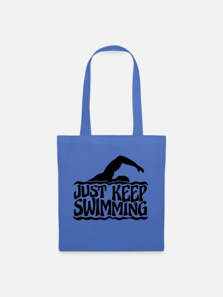 Just Keep Swimming - Stoffbeutel - Hellblau