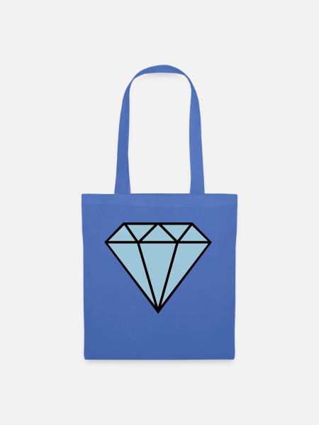 diamant icon - Stoffbeutel - Hellblau