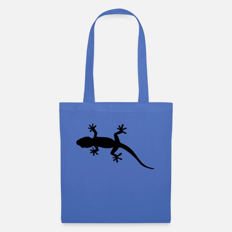 gecko form silhouette design - Stoffbeutel - Hellblau