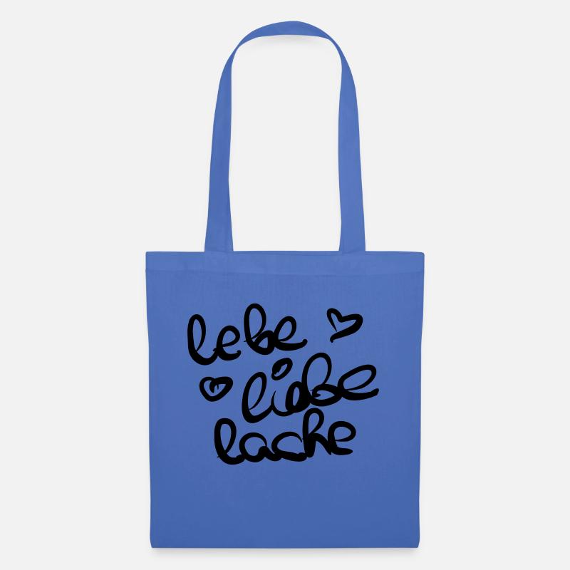 Lebe Liebe Lache - Stoffbeutel - Hellblau