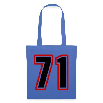 71 symbole de nombre - Sac en tissu - bleu pâle - Devant